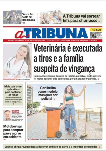 Confira os destaques do Jornal A Tribuna deste sábado