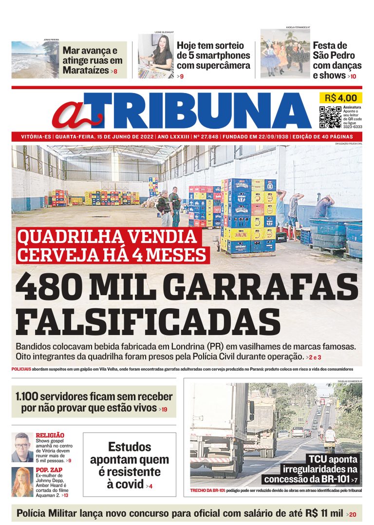 Confira os destaques do Jornal A Tribuna desta quarta-feira