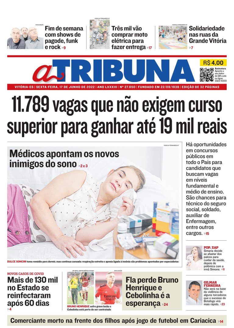 Confira os destaques do Jornal A Tribuna desta sexta-feira