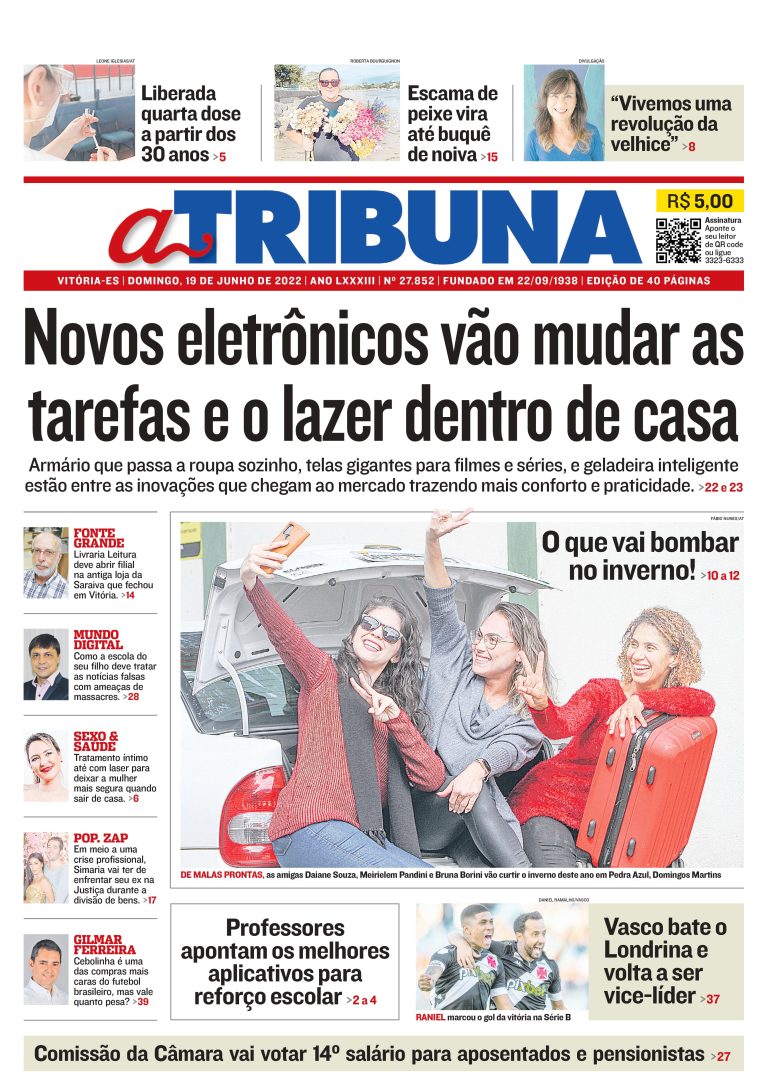 Confira os destaques do Jornal A Tribuna deste domingo