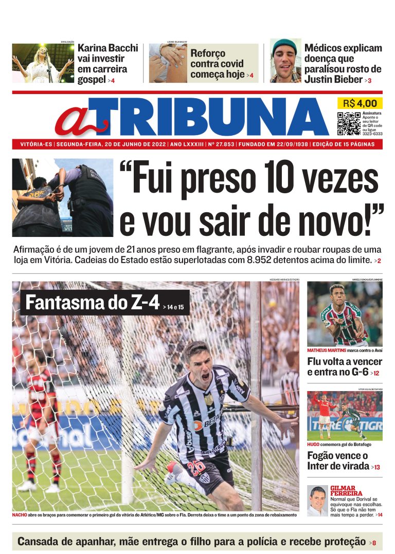 Confira os destaques do Jornal A Tribuna desta segunda-feira
