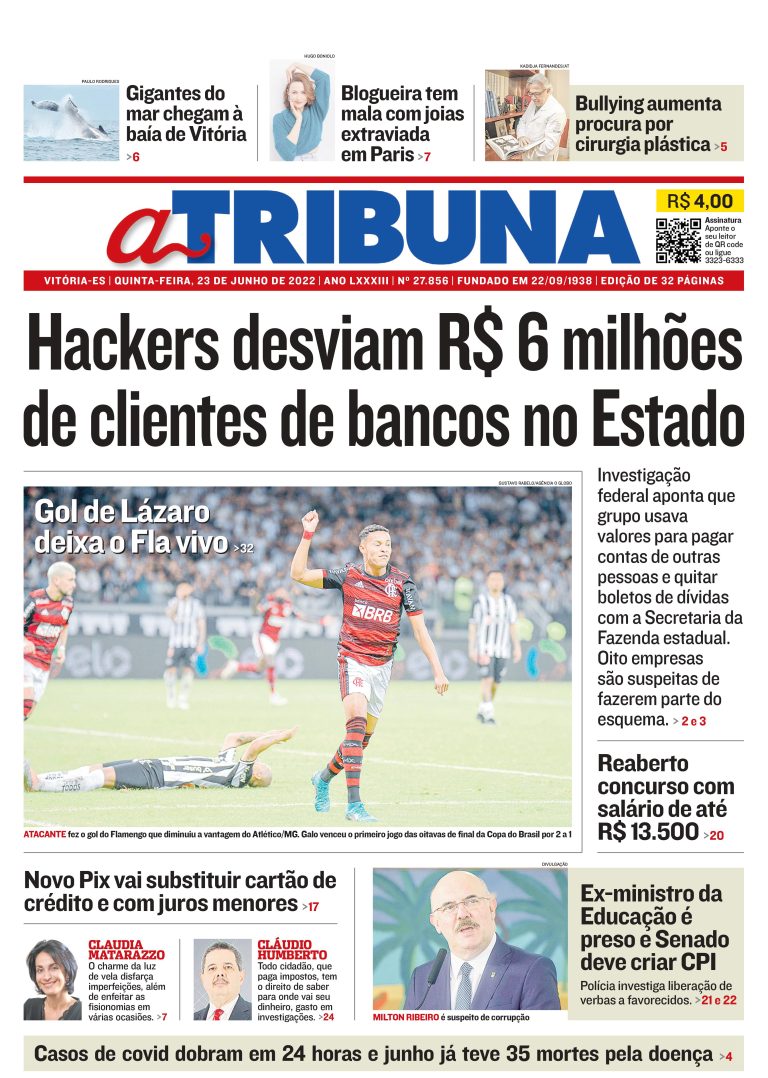 Confira os destaques do Jornal A Tribuna desta quinta-feira