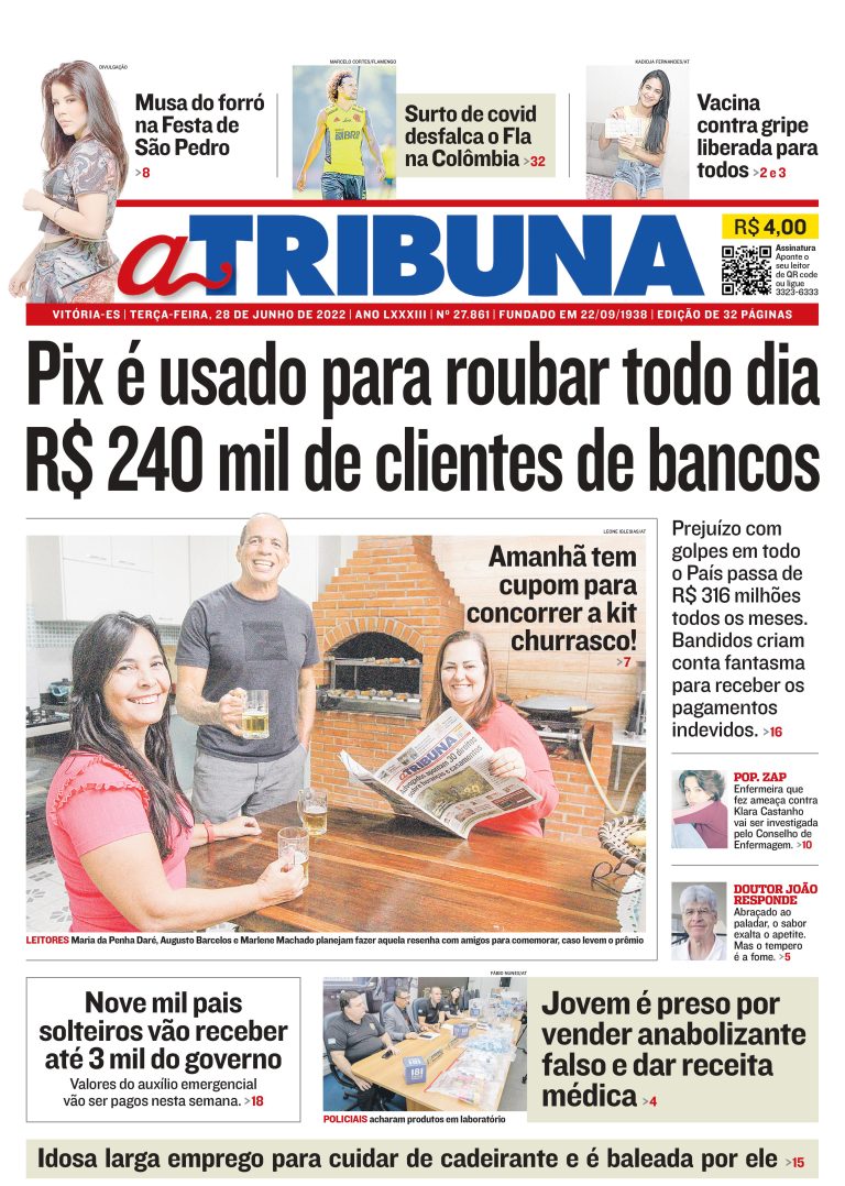 Confira os destaques do Jornal A Tribuna desta terça-feira