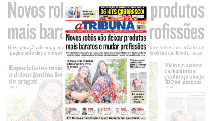 Clique aqui e confira os destaques de A Tribuna deste domingo