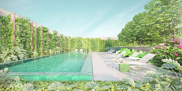 Prédio de luxo baseado em resorts internacionais na capital