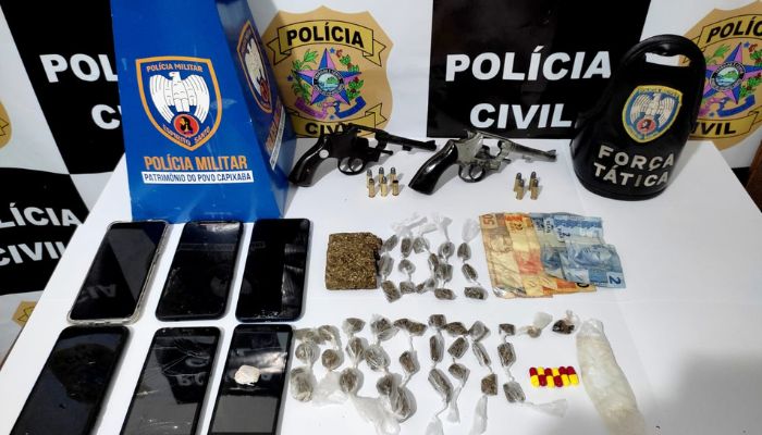 Suspeitos de tráfico de drogas são presos durante operação em Ponto Belo