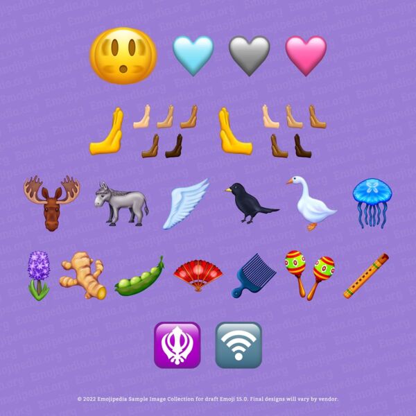 Nova lista de emojis para celulares inclui rosto tremendo, burro e água-viva