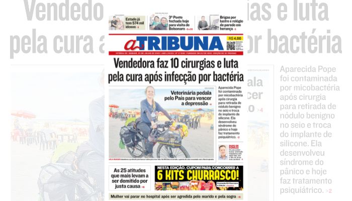 Clique aqui e confira os destaques de A Tribuna deste sábado
