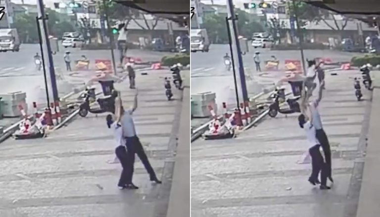 VÍDEO | Homem salva bebê na China que caiu de janela no 5º andar de prédio