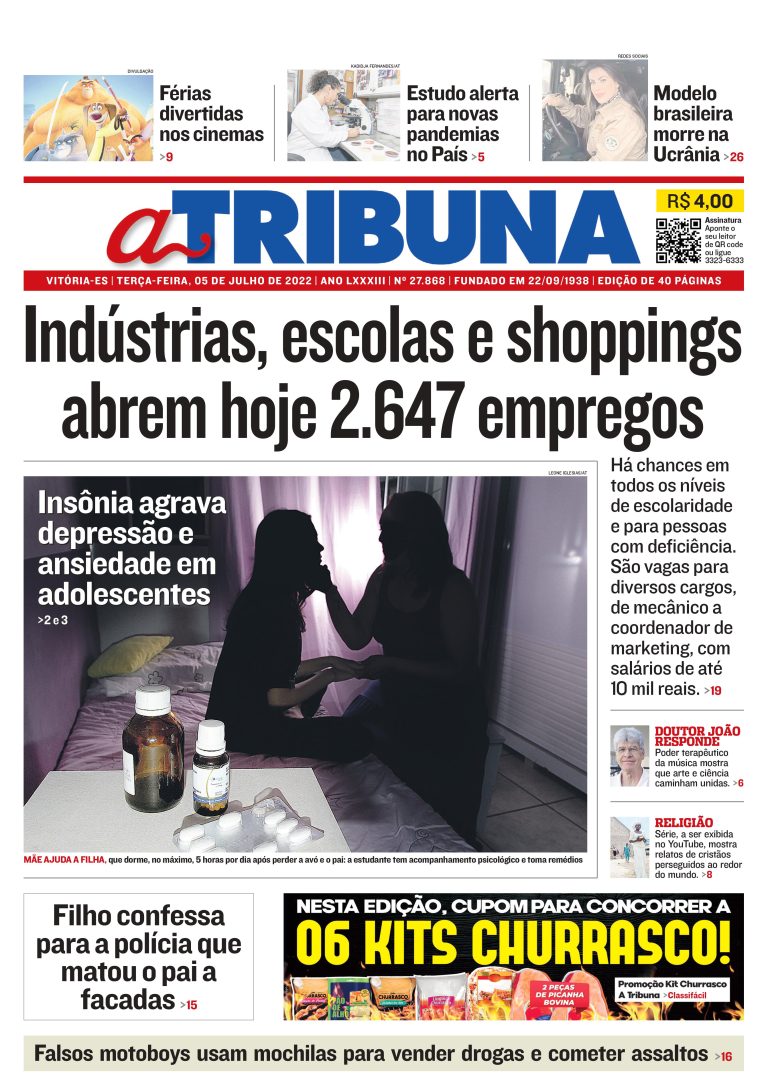 Confira os destaques do Jornal A Tribuna desta terça-feira