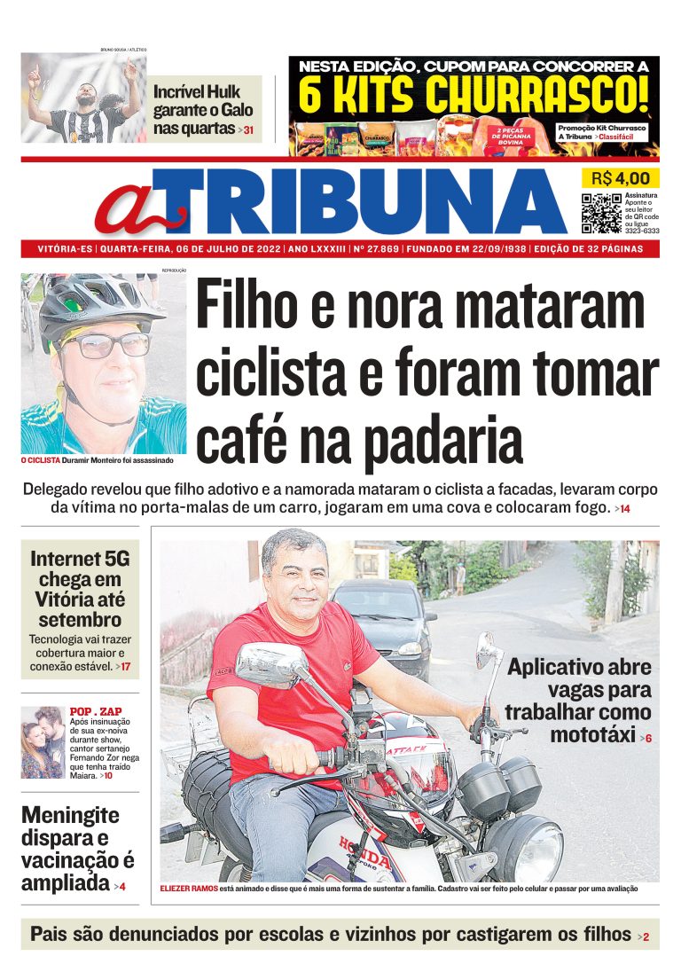 Confira os destaques do Jornal A Tribuna desta quarta-feira