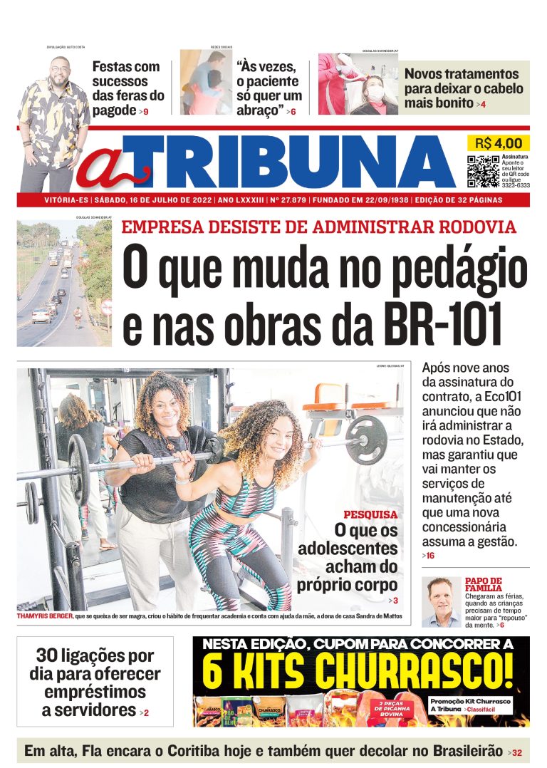 Confira os destaques do Jornal A Tribuna deste sábado