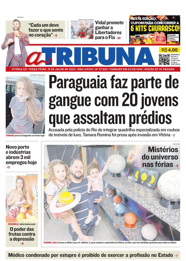 Confira os destaques do Jornal A Tribuna desta terça-feira