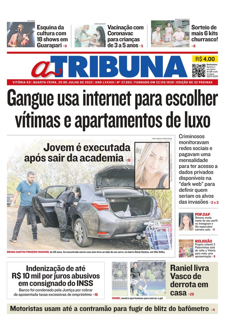 Confira os destaques do Jornal A Tribuna desta quarta-feira