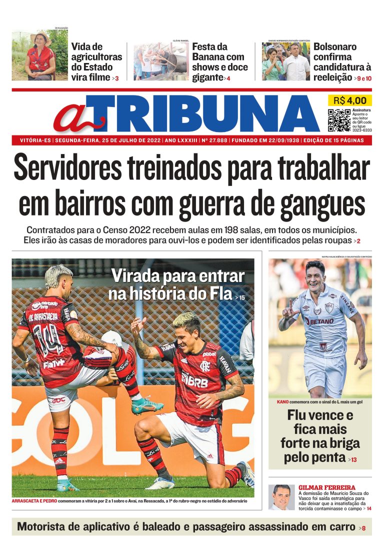 Confira os destaques do Jornal A Tribuna desta segunda-feira