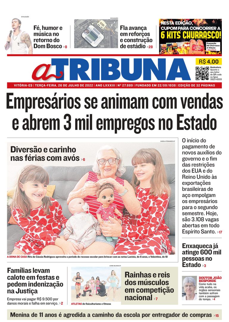 Confira os destaques do Jornal A Tribuna desta terça-feira