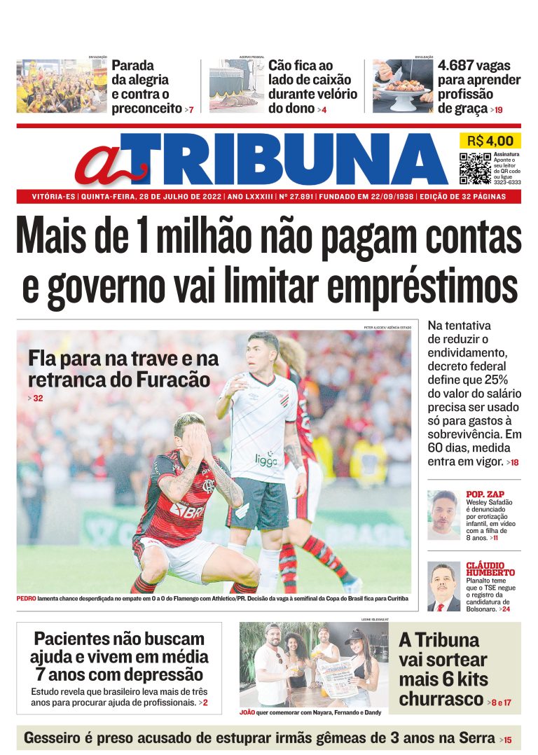 Confira os destaques do Jornal A Tribuna desta quinta-feira