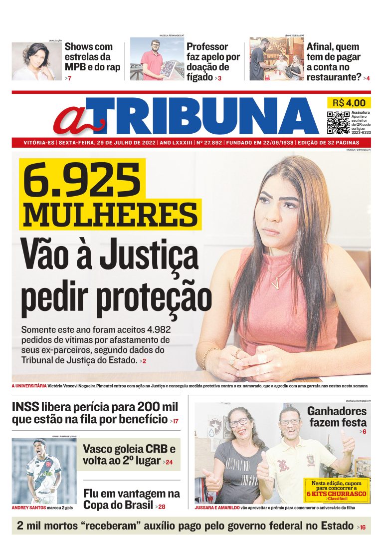 Confira os destaques do Jornal A Tribuna desta sexta-feira