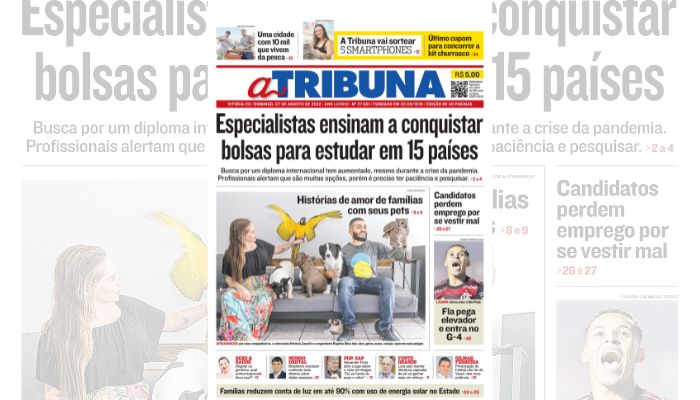 Clique aqui e confira os destaques do jornal A Tribuna deste domingo