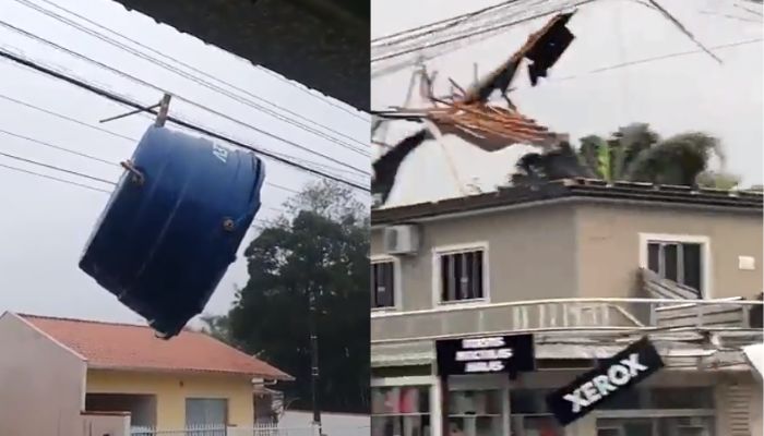 Ciclone extratropical causa ventos de até 100 km/h e destruição em SC