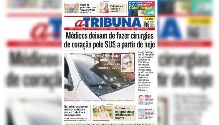 Confira os destaques do Jornal A Tribuna deste sábado