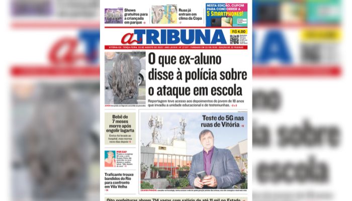 Confira os destaques do Jornal A Tribuna desta terça-feira