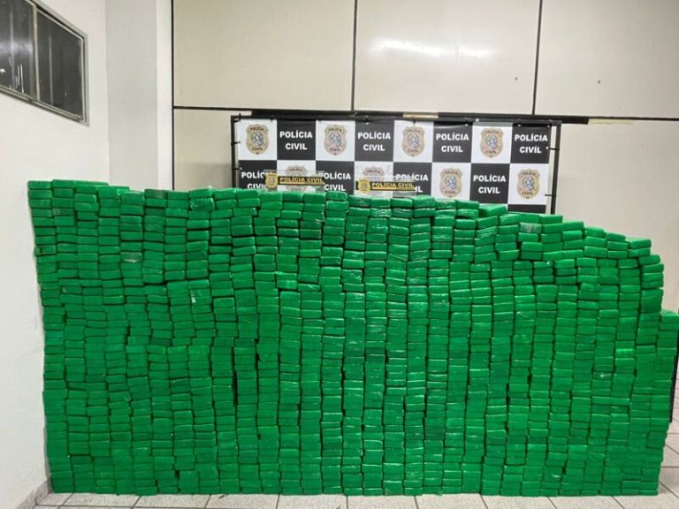 “Muro” de maconha: polícia apreende uma tonelada de droga em Vila Velha
