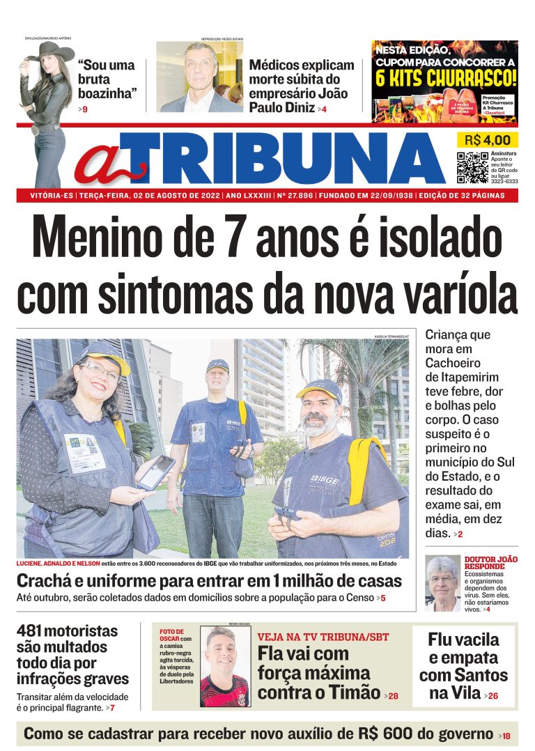 Confira os destaques do Jornal A Tribuna desta terça-feira