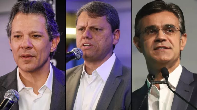 Pesquisa Ipec para governo de SP: Haddad tem 29%, Tarcísio, 12%, e Garcia, 9%