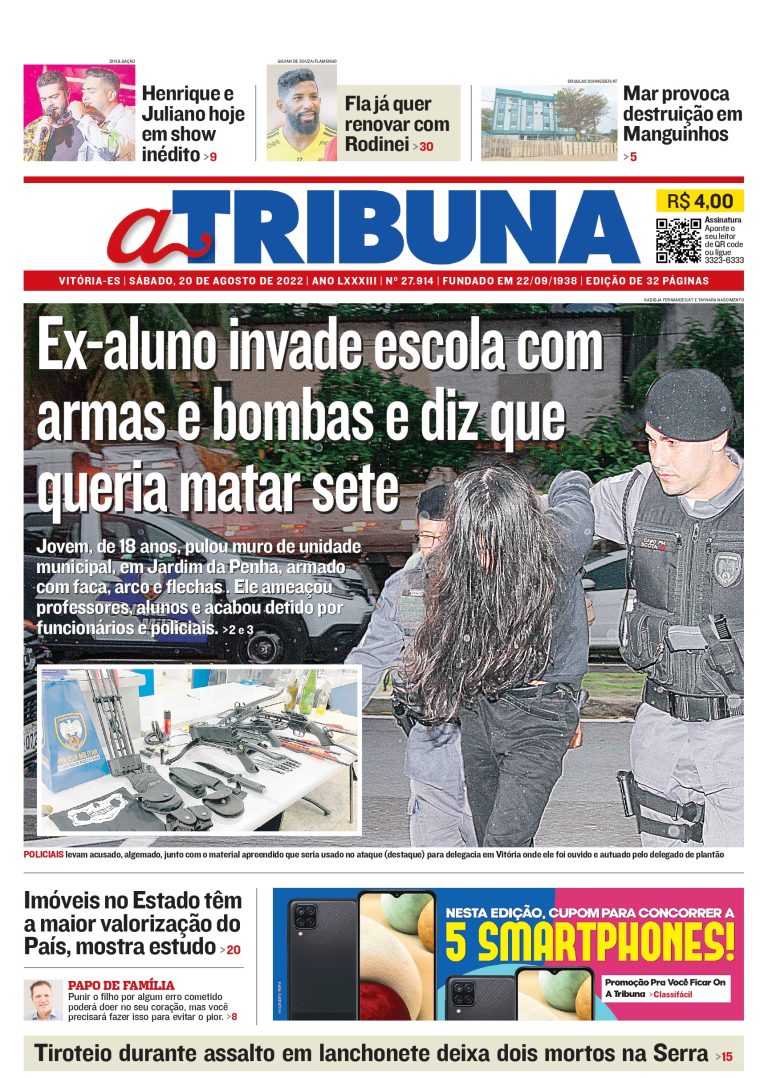 Confira os destaques do jornal A Tribuna deste sábado
