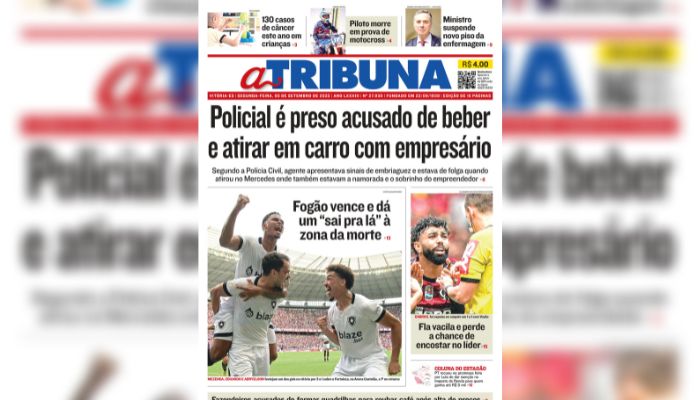 Confira os destaques do Jornal A Tribuna desta segunda-feira