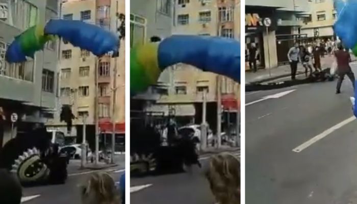 Paraquedistas ficam feridos após acidente em salto