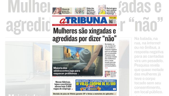 Confira os destaques do jornal A Tribuna desta terça-feira