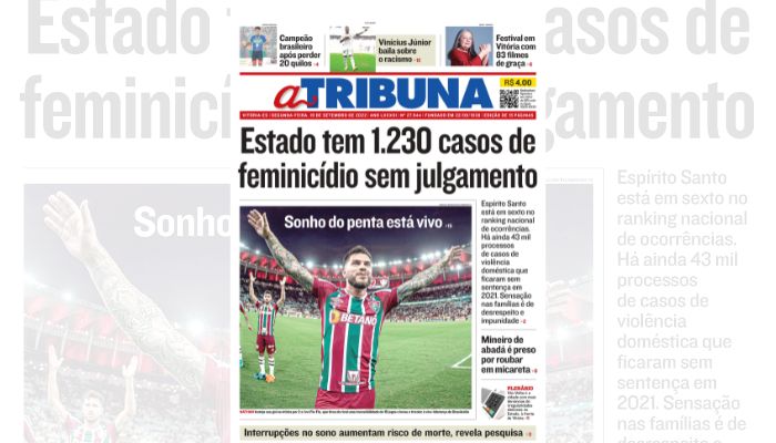 Confira os destaques do jornal A Tribuna desta segunda-feira