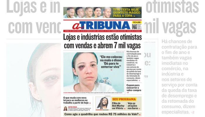 Confira os destaques do jornal A Tribuna desta sexta-feira