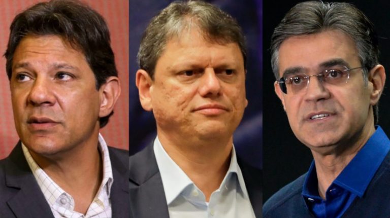 Datafolha em SP: Haddad tem 34%; Tarcísio, 23%, e Rodrigo Garcia, 19%