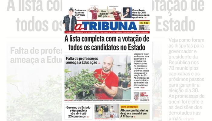 Confira os destaques de A Tribuna nesta terça-feira (04)