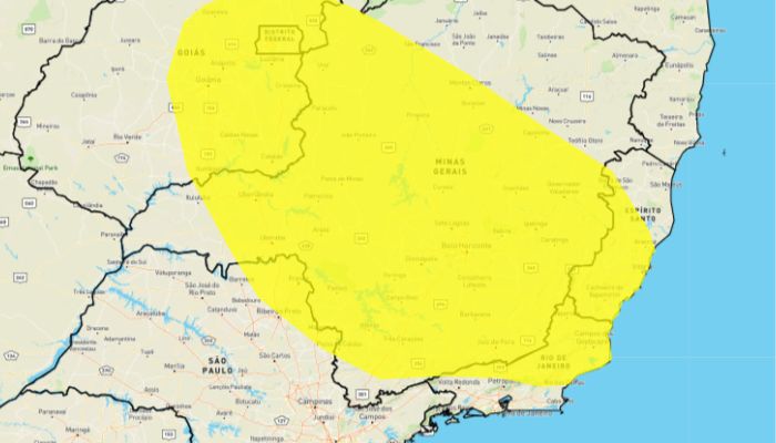 ES tem novo alerta de chuva intensa, alagamentos e granizo