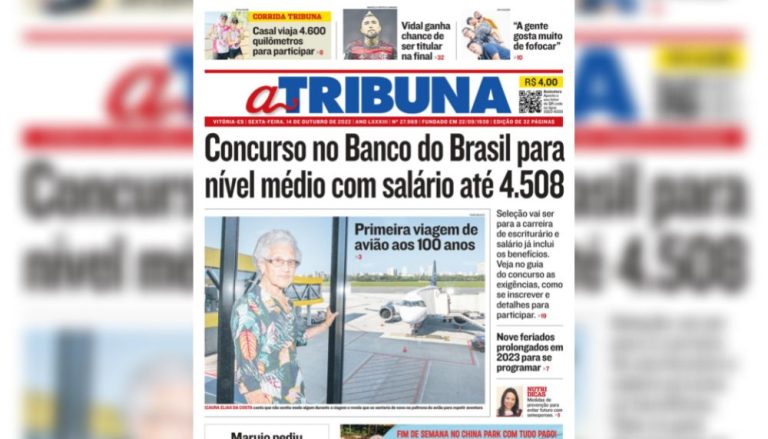 Confira os destaques do Jornal A Tribuna desta sexta-feira