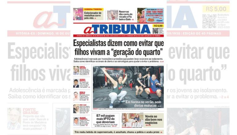 Confira os destaques do jornal A Tribuna deste domingo