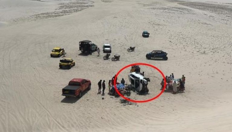 Turista morre em acidente com carro dirigido por adolescente em duna