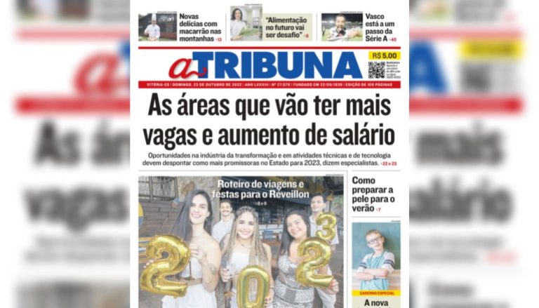 Confira os destaques do Jornal A Tribuna deste domingo