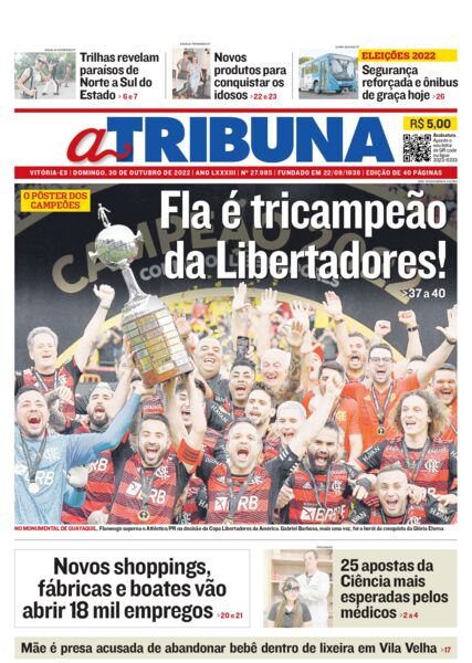 Confira os destaques do Jornal A Tribuna deste domingo