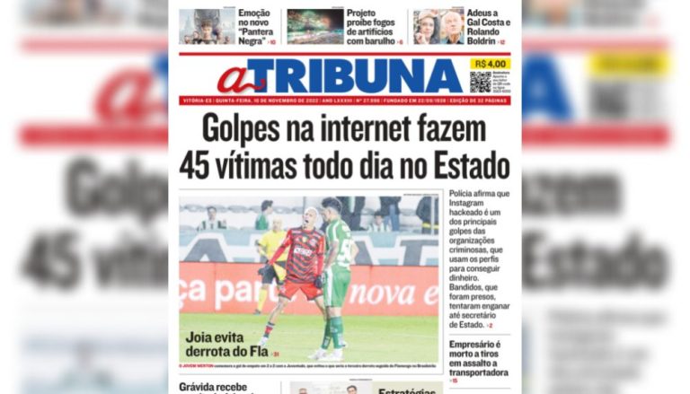 Confira os destaques do Jornal A Tribuna desta quinta-feira