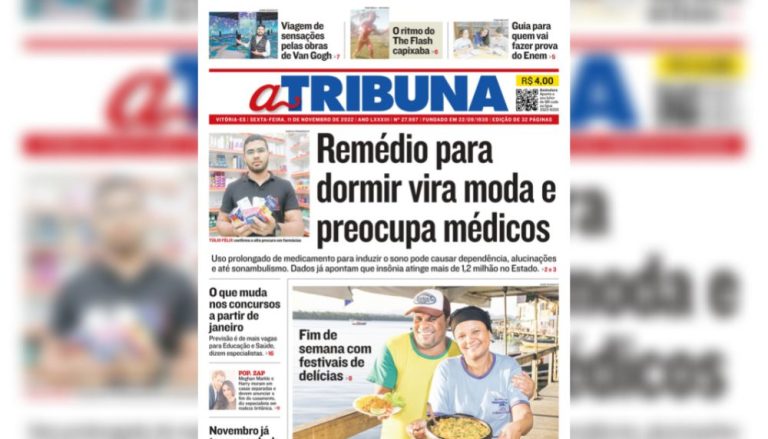 Confira os destaques do Jornal A Tribuna desta sexta-feira