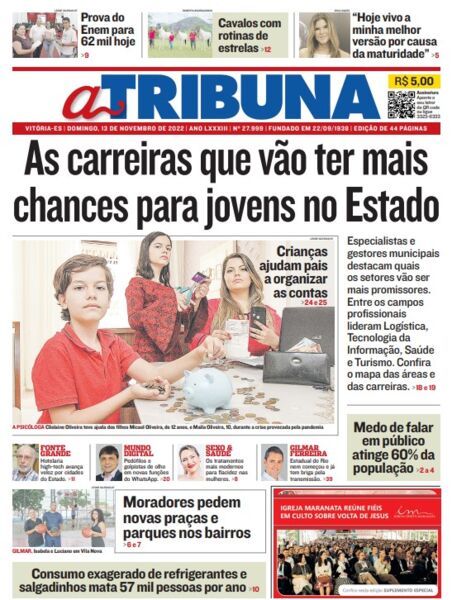Confira os destaques do Jornal A Tribuna deste domingo