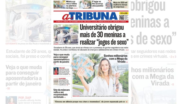 Confira os destaques do jornal A Tribuna deste sábado