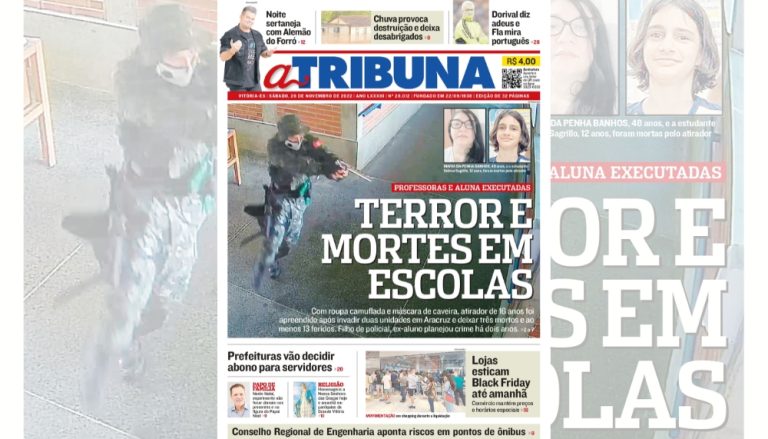 Confira os destaques do jornal A Tribuna deste sábado