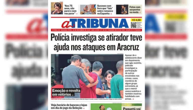 Confira os destaques do Jornal A Tribuna desta segunda-feira