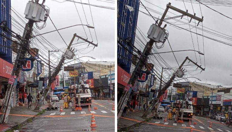 Chuva deixa moradores e lojistas sem energia na Serra